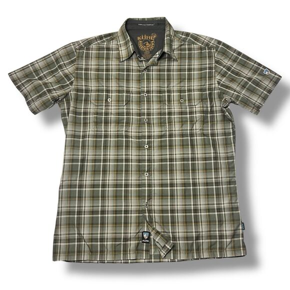 Kuhl Eluxur Plaid Button Shirt Mens Large - Picture 2 of 8
